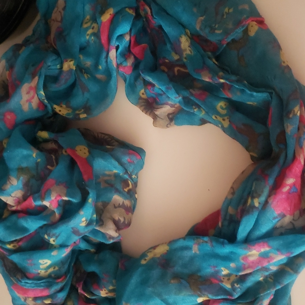 Teal infinity scarf
